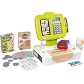 Smoby, 350113 Elektronik S&uuml;permarket Yazar Kasası, Aksesuarlı, Pilli, Sesli ve Işıklı, Barkod Okuyucu, 27 Tane Aksesuar ile B