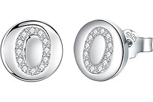 J.Endéar Earrings Initial Letter A-Z for Women Girls 925 Sterling Silver Hypoallergenic Tiny Studs, Jewelry Birthday Children's Day Gifts for Kids Daughter