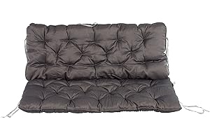 MEERWEH Ambientehome Auflage mit Rückenteil für Bank, grau, 120 x 98 x 10 cm, 74083
