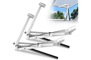 Inoamity Aprifinestra Automatico a Doppia Molla per Serre - Sistema di Ventilazione Termoregolato 15-30°C, Capacità di Sollevamento 15 kg, Apertura 45 cm(2 pezzi）