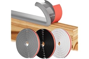 Ormein U-Shape Furniture Edge Banding, Self Adhesive TPE Flexible Edging Strip, Worktop Molding Edge Trim, Peel and Stick Veneer Edge Tape Protector, for Table, Cabinet, Shelf (20mm/3M, Gray)