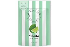 Ask Mummy & Daddy Mojito Cocktail Gummies 50g Pouch | Fizzy Mint Leaf Sweeties | Lime, Mint and Rum Flavoured Sweets | Chewy Gourmet Jellies | Palm Oil Free and Alcohol Free