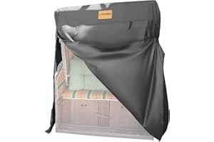 ‎BUSHBOCK PREMIUM COVER BUSHBOCK® Premium Strandkorb Schutzhülle | Größe M - 128cm | Kein Ausbleichen! Mit Belüftungsöffnungen - Wetterfeste Strandkorbhülle mit Spezialbeschichtung (Größe M - schwarz)