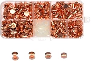 JJWNMLL Set di 120 Viti Chicago, rivetti Chicago, rivetti in metallo, per la riparazione di borse, artigianato, collare, cablaggio, bagagli, borsa, guinzaglio per cani, zaino, cintura (rose oro)