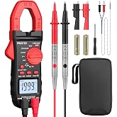 Proster Clamp Meter 2000 Counts 600A TRMS NCV Digital Multimeter Automatic Range with Backlit Display for Voltage AC DC Curre