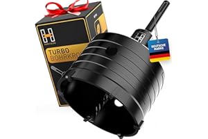 HARDTWERK Turbo Bohrkrone 82mm SDS Plus [XXL-Zähne] - Dosenbohrer hammerschlagfest für Steckdosen in Mauerwerk Stein Beton Trockenbau - Steckdosenbohrer Kronenbohrer