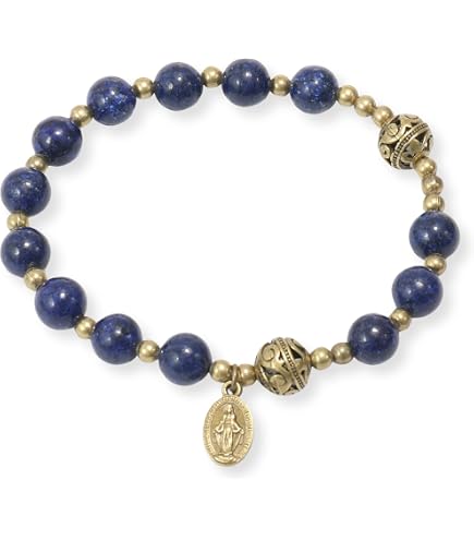 Bracciale Rosario Santa Rita In Argento 925, Colore Blu – Gioiello Italiano Elegante E Devozionale - 3