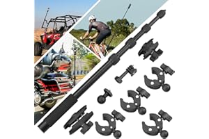 BRDRC Uchwyt motocyklowy do Insta 360 X4 X5, uchwyty zaciskowe na kierownicę rowerową, 150 cm, niewidoczny zestaw do selfie Stick do Insta360 X5 X4 X3 X2 X ONE RS R Go 3S Ace Pro, akcesoria do aparatu