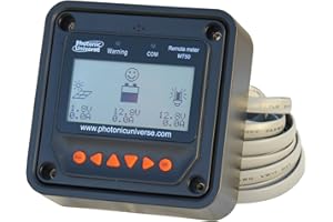 PHOTONIC UNIVERSE Remote meter / display MT50 with 5m cable for MPPT solar charge controllers TR and PTR series, and PWM solar charge controllers VSxxxxBN, PUxxxxB and PUxxxxBW series