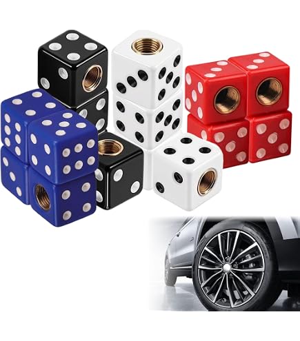 Anodized Color Dice Valve Caps | – SGV Bicycles