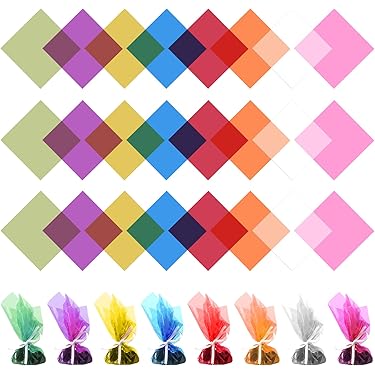 Papier Vitrail Cellophane Coloré – 120 Feuilles 19x19 Cm, 8 Couleurs, Transparent, Pour DIY, Emballage Cadeau, Décoration Noël, Loisirs Créatifs