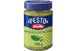 ‎BARILLA Barilla Pesto Basilico e Pistacchio 1x190g | Glutenfreie Italienische Pasta-Sauce mit Basilikum und Pistazien, Nudel-Soße, grünes Pesto