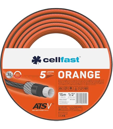 Tubo Da Giardino Professionale 5 Strati - 20 Metri, 15 Mm (5/8"), Antitorsione E Antialga, Pressione Max 24 Bar