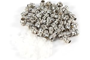 ‎ASIXXSIX LED-Lampe Halter, 50 Stück LED-Halter aus Galvanisiertes Aluminium Basis, Ring, Mutter und Stopper Geeignet für 5mm LED