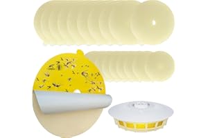 IKSAMY Set di 20 pezzi (senza trappola), dischi adesivi da 12 cm, per cimici e insetti, compatibili con trappole per pulci per casa, cucina, giardino