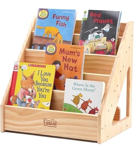 KidKraft Kinder boekenrek met hangvakken bruin 61x29, 9x71, 1 cm 14221