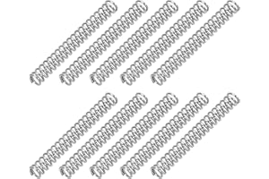 PATIKIL Ressort de Compression, 0,3 mm de Diamètre de Fil X 2 mm de Diamètre Extérieur X 15 mm de Longueur, 10 Pièces de Ressorts de Petite Taille en Acier Inoxydable 304 pour Stylos