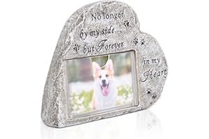 Cuayaes Regali commemorativi per cani da giardino, targa commemorativa per animali domestici, in resina, con cornice, targa commemorativa per la perdita di un cane, decorazione per tomba all'aperto