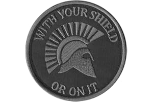 LEGEEON WITH YOUR SHIELD OR ON IT Subdued Spartan DEVGRU Blackout Morale Tactical Fastener Patch