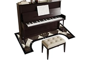 Tehocwiz Alfombra para Piano Insonorizada Antideslizantes Alfombra for Piano Vertical Alfombra Bateria Electronica Protector Alfombra para Piano y Otros Instrumentos 160 cm x 70 cm