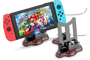 DYONDER Supporto di ricarica per Switch, Switch Lite, Switch OLED, supporto portatile pieghevole e antiscivolo, supporto di ricarica regolabile per Switch, con porta di ricarica di tipo C