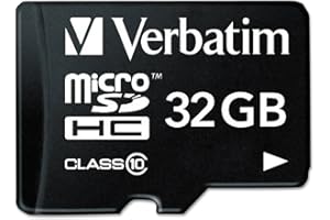 ‎VERBATIM Verbatim Premium Micro SDHC Speicherkarte mit Adapter, 32 GB, Datenspeicher für Foto- und Video-Aufnahmen, Micro SD Karte in schwarz, ideal für Handy, Kamera oder Tablet