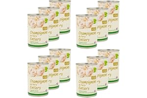Agidra Lot 12x Champignon Paris entier - France - Boîte 390g