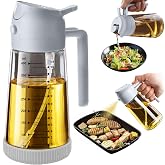 TrendPlain 470 ml zeytinyağı şişesi, 2'si 1 arada yağ p&uuml;sk&uuml;rt&uuml;c&uuml;, yemek pişirme, salata ve ızgara i&ccedil;in mutfak gere&ccedil;leri, k&uuml;l 
