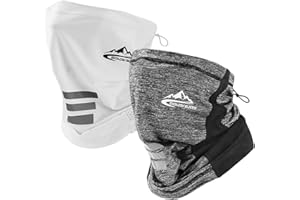 YITLA 2 Stück Bandana Multifunktionaler Gesichtsmaske Schal Elastiche Gaiter Balaclava Gesichtsschutz Hals Gamasche für Damen Herren