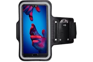 CoverKingz Sportarmband für Huawei P20 - Armtasche mit Schlüsselfach Oberarm Halterung - Sport Laufarmband Handy Armband Schwarz