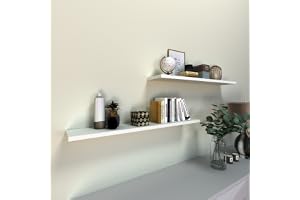 Henor FSC® trävägghylla, 110 x 20 x 2,5 cm, lastkapacitet upp till 25 kg, dold hållare