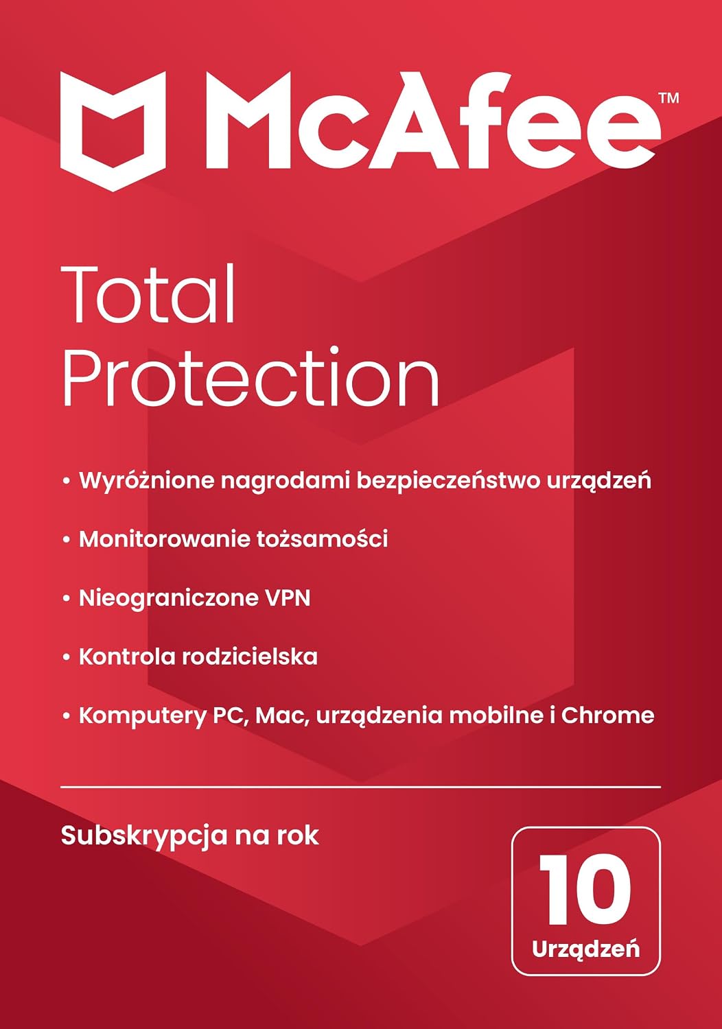 Test Complet & Analyse de Fiabilité : McAfee Total Protection 2024 10 urz dze Oprog