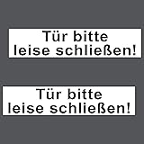 Aufkleber Bitte Tur Leise Schliessen Folie Selbstklebend 70x240mm Turschild Hinweisschild Praxisbewahrt Wetterfest Amazon De Baumarkt