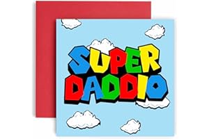 Huxters Birthday Cards for Men - Super Birthday Daddy Birthday Card for him - Funny Fathers Day Card for Daddy Fun Happy Birthday - 14.8cm (Daddy)