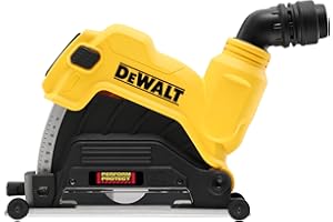 Dewalt 125 mm Angle Grinder Protective Cover for Concrete Work DWE46225 (for Use on Angle Grinders, Max. Disc Diameter: 125 mm, Plunge Cut Function, Depth Adjustment, Rotating Suction Connection)