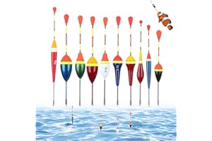 Diffaxy 10 Stück Angelposen, Angelzubehör für Angeln, 7 Größe Knicklichtposen Schwimmer Angeln Set für Angeln in Stillem und Fließendem Wasser
