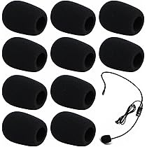 5x Mikrofonabdeckungen Schaumstoff Für V2-Headset - Windschutz Für Gaming & Online-Meetings