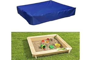 BAOGU 180x180x20cm Sandkastenplane Abdeckung Blau für Sandkasten Abdeckplane Sandkastenabdeckung Plane