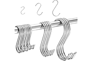 PXBSNB 20 sztuk haczyków S, stali nierdzewnej, 3 rozmiary, multipopused, srebrne, do kuchni, łazienki, sypialni, biura