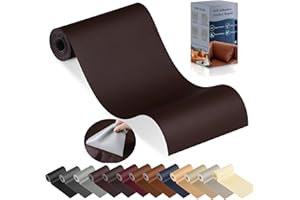 YAFLC Cuero Adhesivo Parches Marrón oscuro, 10x160cm ReparacióN De Cuero Parches, Parches de Cuero Adhesivos Polipiel Adhesiva para Sofá, Asiento de Coche, Muebles, Chaquetas