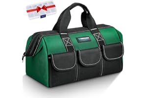 WINHUNT Tool bag 15 inches, 37 x 21 x 26 cm, compact bag for tools made of durable 1680 denier nylon, ideal for DIY enthusiasts and craftsmen - tool bags WH058 (15 inches)
