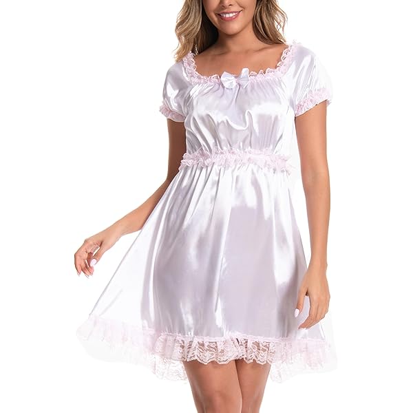 Satini Sissy Vintage Tule Kant Knickers - Satijnen Broekje Met Kant Voor Lingerie En Crossdressing