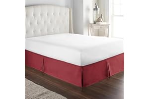 ISZI Rivestimento per Giroletto Matrimoniale Vestiletto Matrimoniale Coprirete Singolo Gonna da Letto Gonna Letto con Volant Gonna da Letto Facile da Installare da 35Cm,Rosso,150 * 200+35cm