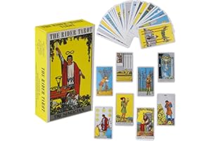SWZY Tarocchi Rider Waite, 78 Pezzi Carte Tarocchi Vintage Deck,Spirit Card Con Scatola Bianca Tarocchi per Principianti, Carta Da Gioco Da Tavolo Divinazione Del Destino Sibille, Inglese Completa