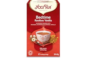 Yogi Tea, Bedtime Rooibos Vanilla, Organic Herbal Tea, Blend of Rooibos, Chamomile Flowers and Vanilla, 17 Tea Bags