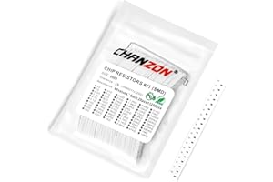 Chanzon 1200pcs 0603 SMD Resistor Kit 0-10M Ω ohm 60 Values 1/10W 0.1W ±1% Tolerance Thick Film 0-10MR SMT Chip Resistors Rohs Certificated