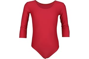 Aquarti Body da Danza con Maniche a 3/4 per Bambina