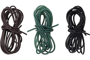 Shaddock 3pcs Rig Tube Sleeves Rubber Tubing Anti-Tangle Hair Rigs For Carp Fishing Safety Lead Clip System Inner Diameter 1mm Carp Fishing Accessories