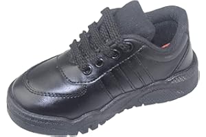 KATCH School Shoes Boys Back to Black Shoes for Boys Smart Boys School Shoes Back to School Boys Shoes Casual Black School Shoes for Boys Kids Trainers Black Trainers Kids