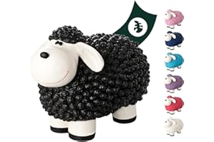 ‎VERDOBA VERDOBA Mini Deko Schaf für den Garten, wetterfest - schwarzes Deko-Schaf Molly - Gartenfigur Schafe Gartendeko außen Dekofiguren (Schwarz)